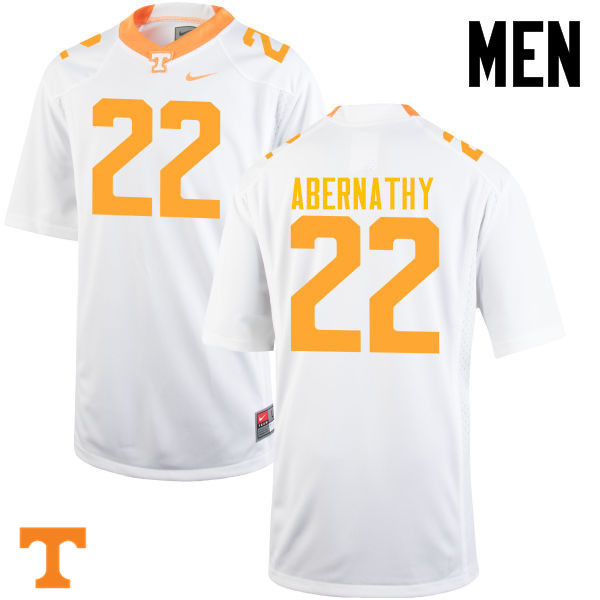 Men #22 Micah Abernathy Tennessee Volunteers College Football Jerseys-White
